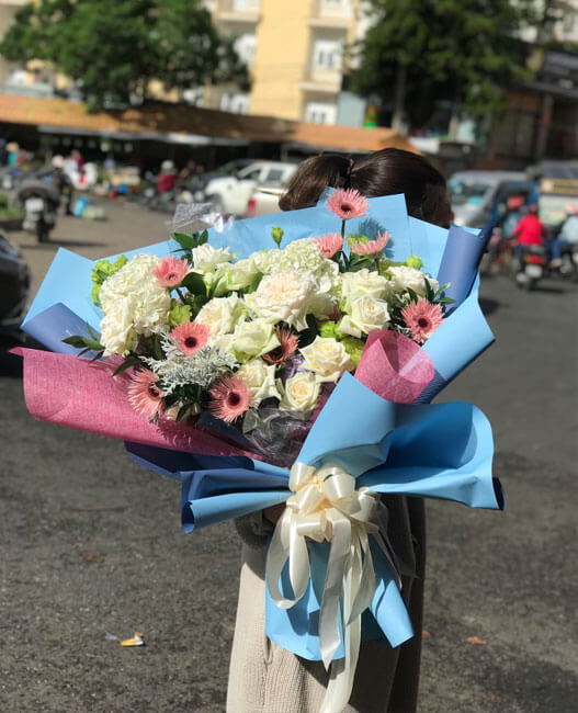Mẫu hoa tươi bó - HTB006
