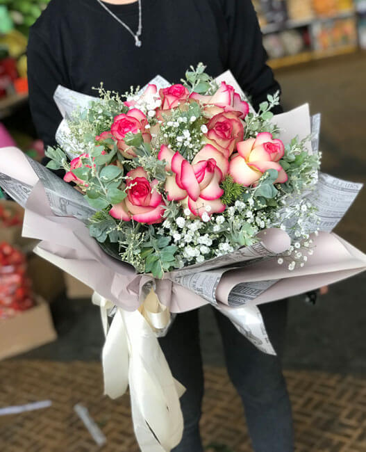 Mẫu hoa tươi bó - HTB009