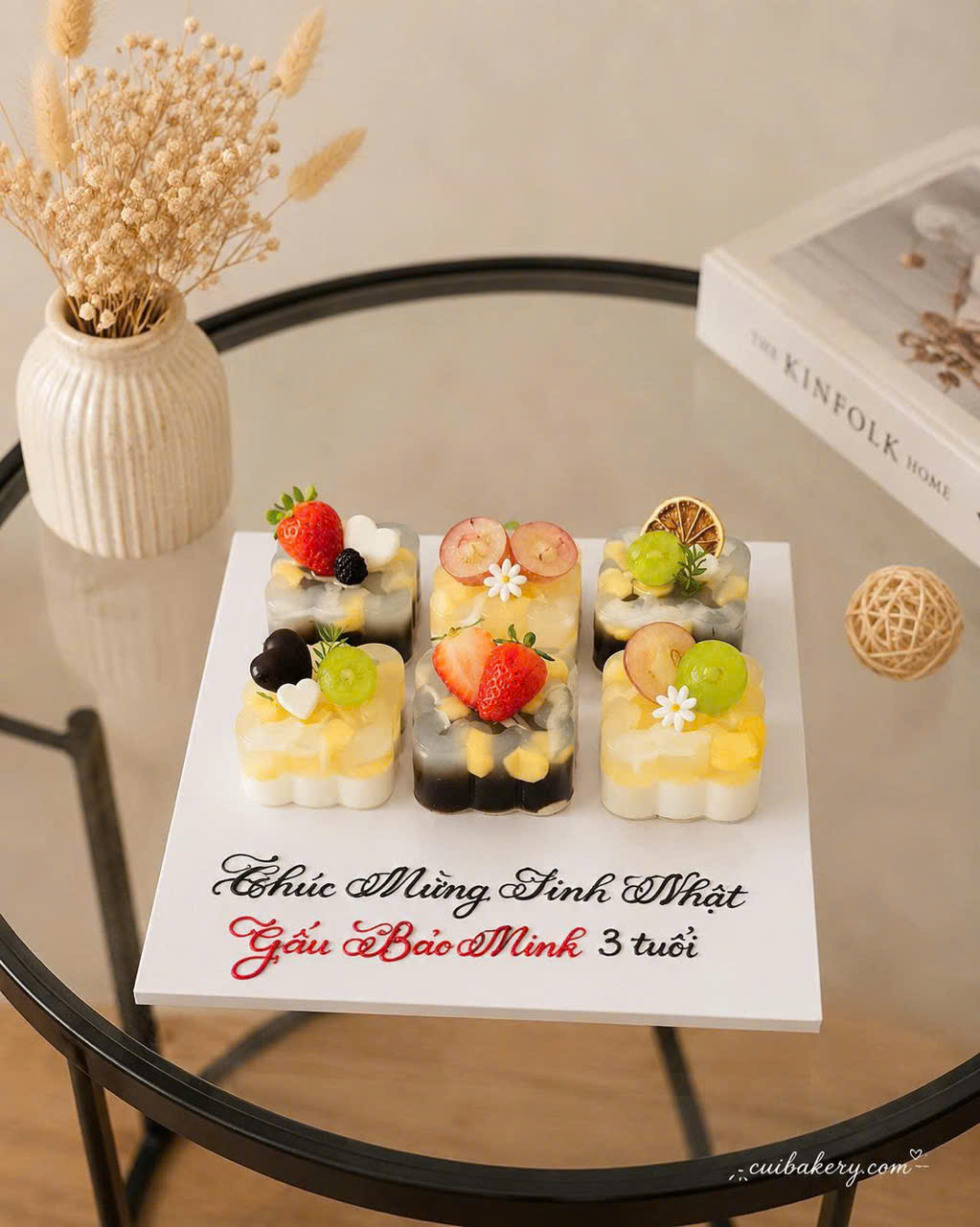 Rau câu dừa sen nhãn kem cheese - MRKC004