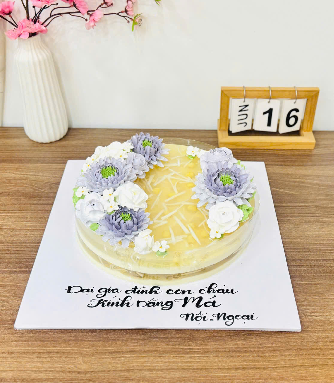 Rau câu dừa sen nhãn kem cheese - MRKC006